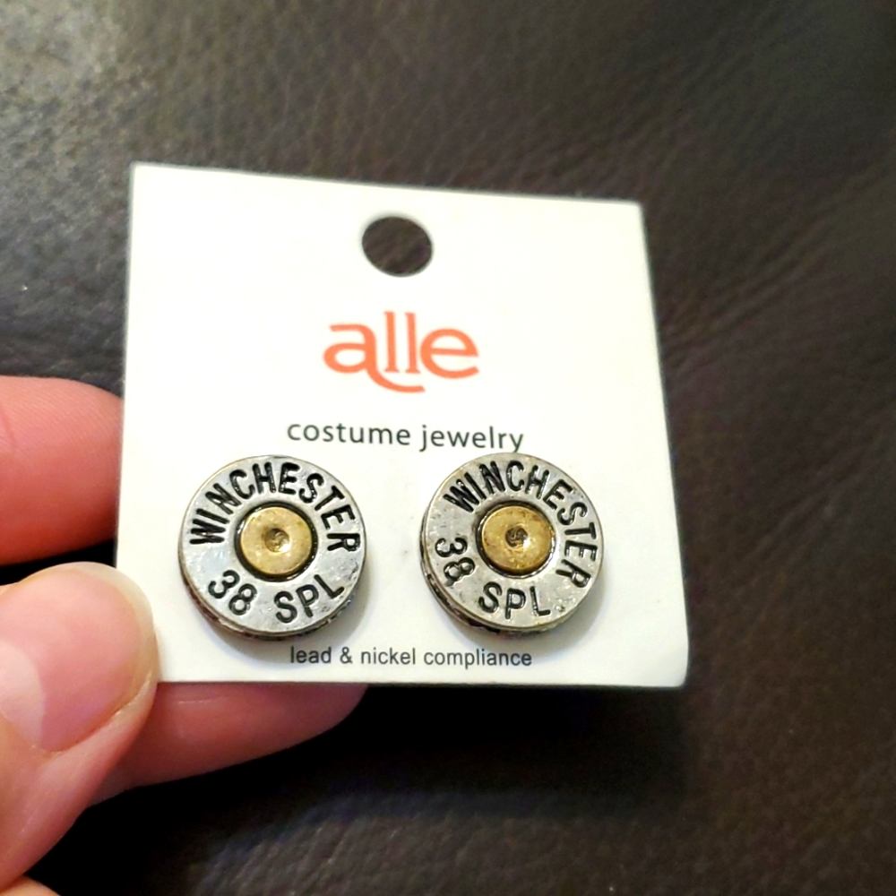 NEW Winchester 38 Special bullet head Earrings